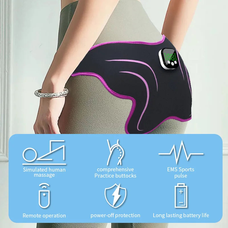 Electric EMS Hips Trainer Butt Muscle Stimulator Buttocks Toner Lifting Body Shaping Slim Fitness Equipment Lose Weight Fitness Massager