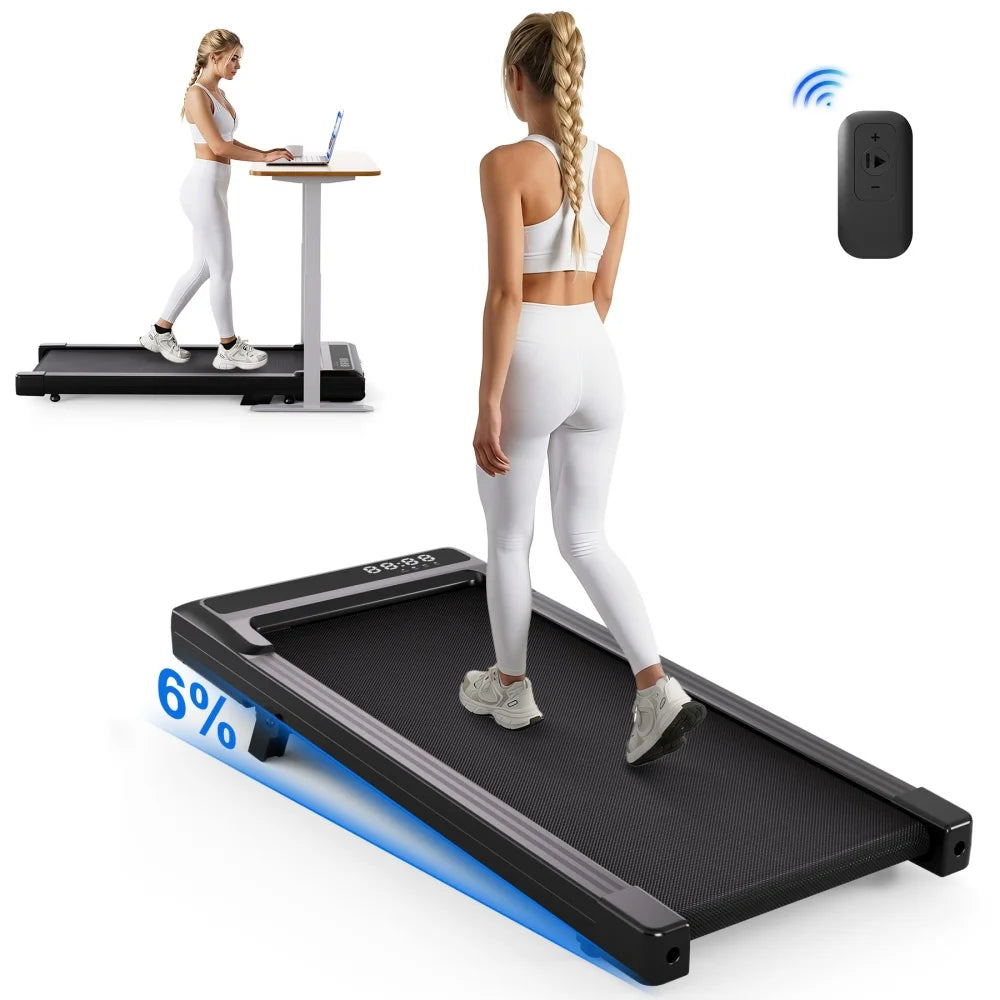 Foldable Treadmill 6% Incline 3.8mph/6kph Walking Pad for Home Treadmills LCD Screen 2.5HP Motor Exercise Machine Max 300lbs