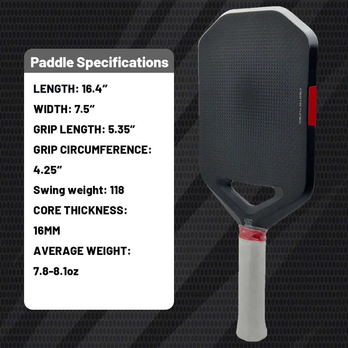 Plaid Pickleball Paddle – Foam Core with TPU Power Ring, Power & Control