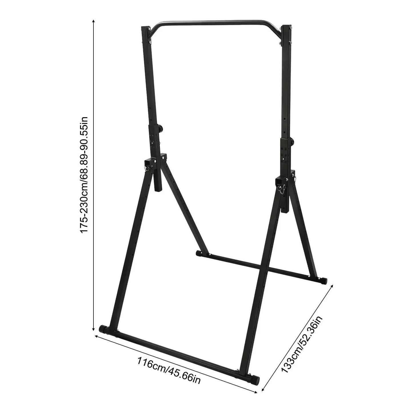 Foldable Pull Up Bar, Power Tower Dip Station, Adjustable Height Multifunction Fitness Training Equipment 440LBS