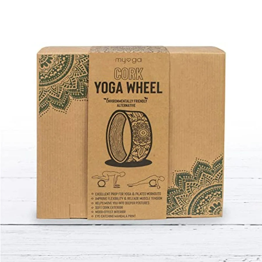 Yoga Wheel, Exercise Prop for Back Pain, Yoga Poses, Pilates, Stretches, Backbend Inversions and Bridge Position, Improves Flex