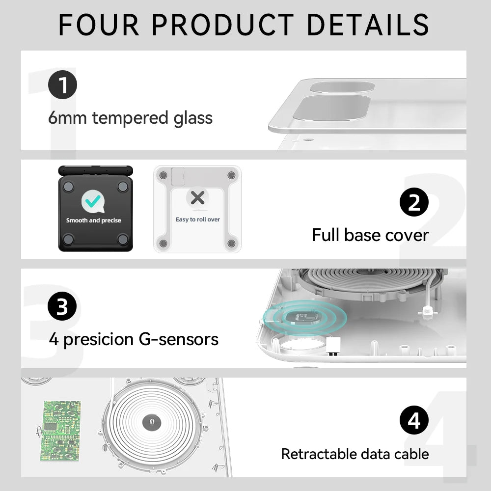 Smart Scale FSA&HSA Eligible, 8 Electrodes Digital Bathroom Scale for Body Weight and Fat, BMI, Muscle Mass, Color TFT