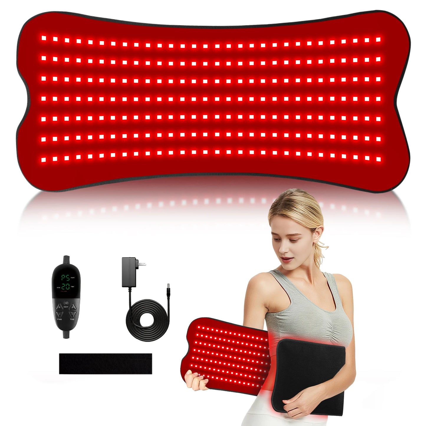 NEW 360 LEDs Red Light Belt 660nm&850nm Infrared Light Therapy Pad For Body Fatigue Deep Therapy For Back Knee Hands Feet Relief