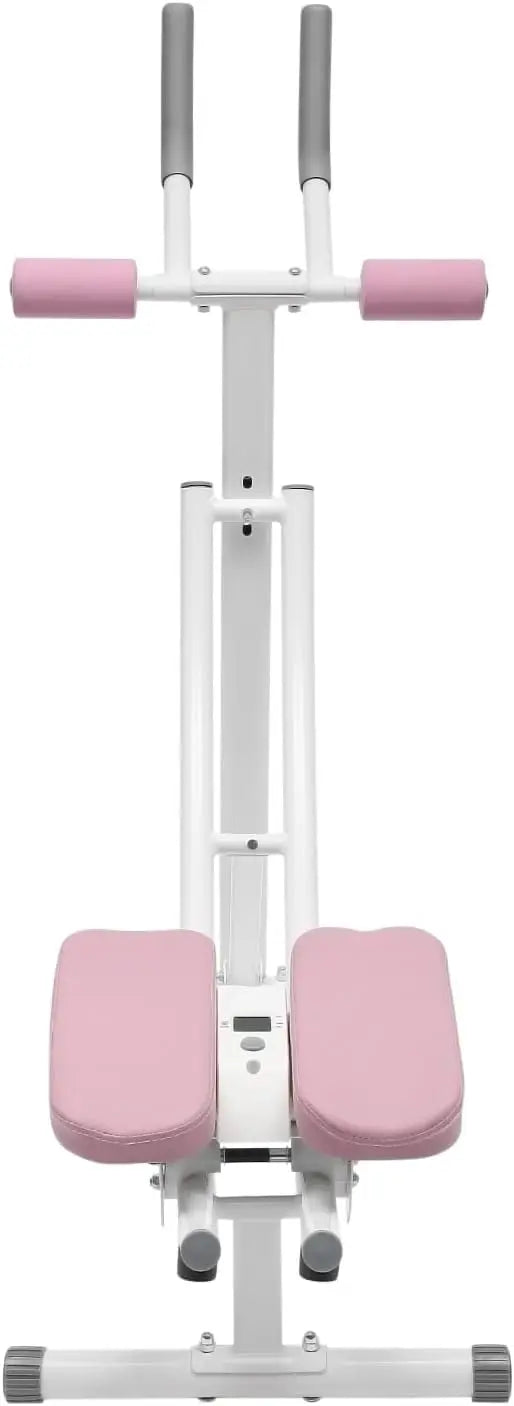 Ab Workout Equipment, Adjustable Ab Trainer Machine with LED Display,Pink Exercise Fitness Equipment for Full Body Shaping