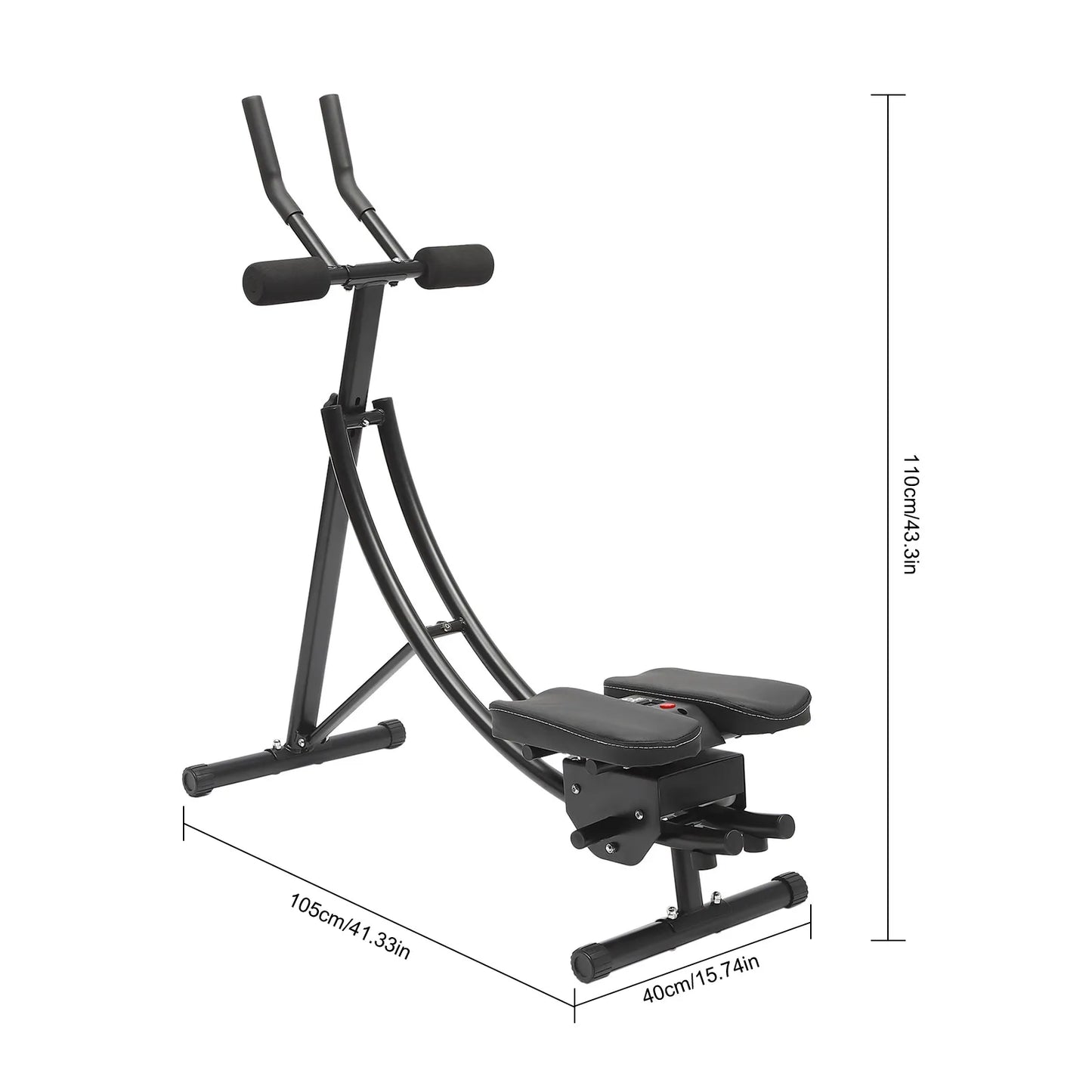 Ab Trainer Abdominal Multi-Functional Adjustable Workout Bench with LED Monitor 330lbs Capacity for Men, Women