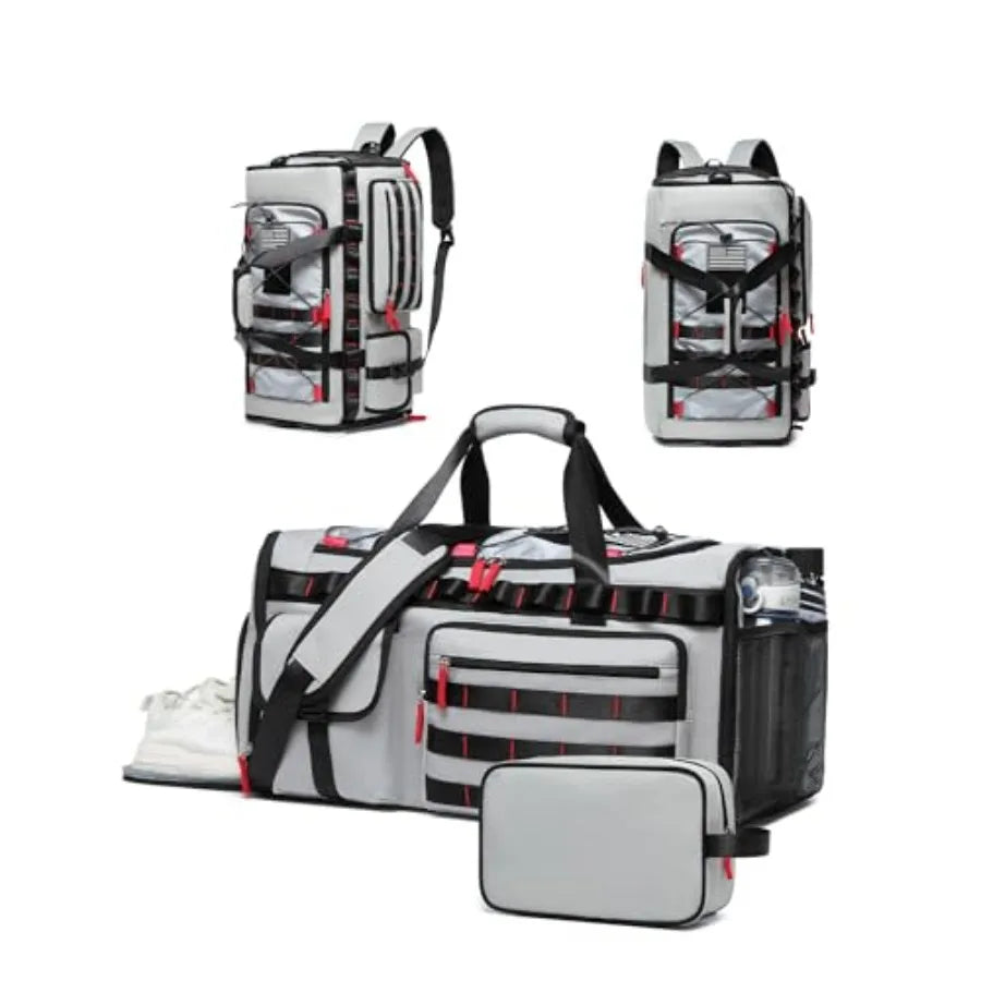 Gym Bags for Men and Women 45L Travel Duffle Sports Backpack with Shoes and Laptop Compartment Large Workout Carry On Bag Weeke