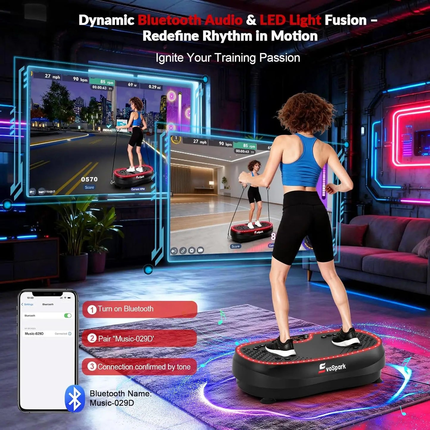 Vibration Plate Exercise Machine, 2026 Dual Motor Whole Body Workout for Lymphatic Drainage, Weight Loss, Home Fitness