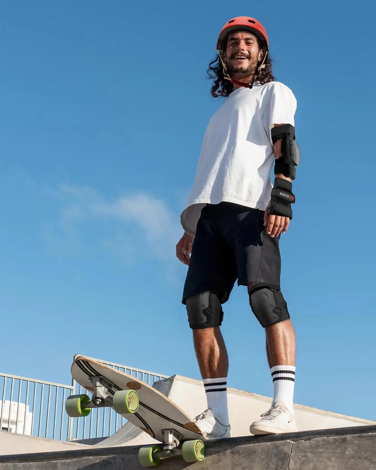 Skate Protective Gear Set for Adult & Youth, Skateboard Helmet Knee and Elbow Pads with Wrist Guards