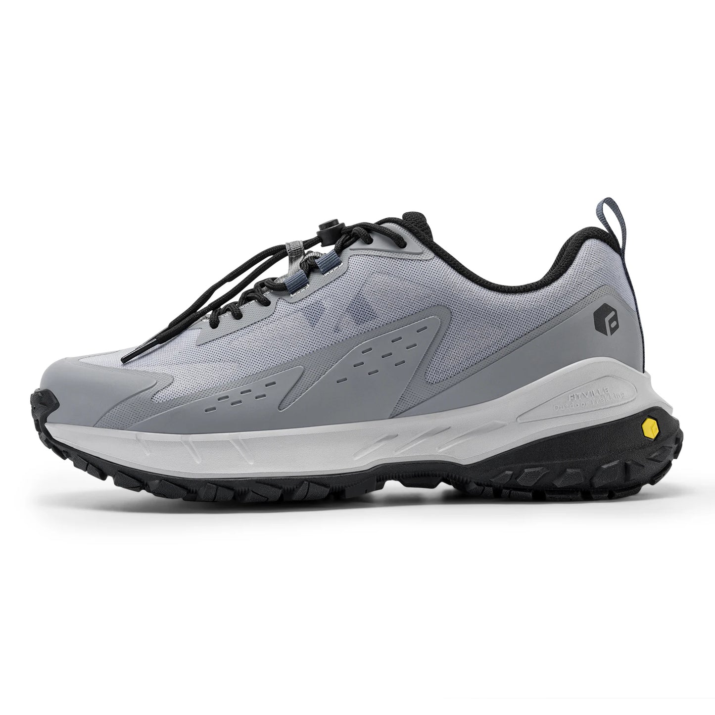 Fittington Wide Shoes For Men. Breathable Mesh Upper Sneakers Non-Slip Trekking Hiking Walking Shoes With High Arch Support