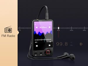 MECHEN 64GB/128GB MP3 Player with Bluetooth 5.3, 2.4’ Portable Full Touchscreen Music Player with Speakers