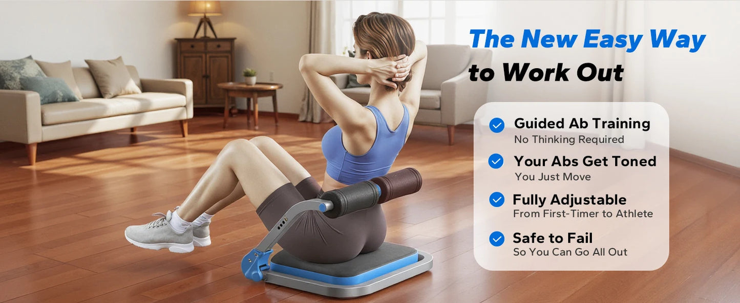 MERACH Ab Machine Abdominal Trainer With 3 Adjustable Resistance Levels For Home Automatic Rebound Ab Crunch Machine For Core Workout Automatic Rebound Ab Crunch Machine For Home Gym Stomach Workouts