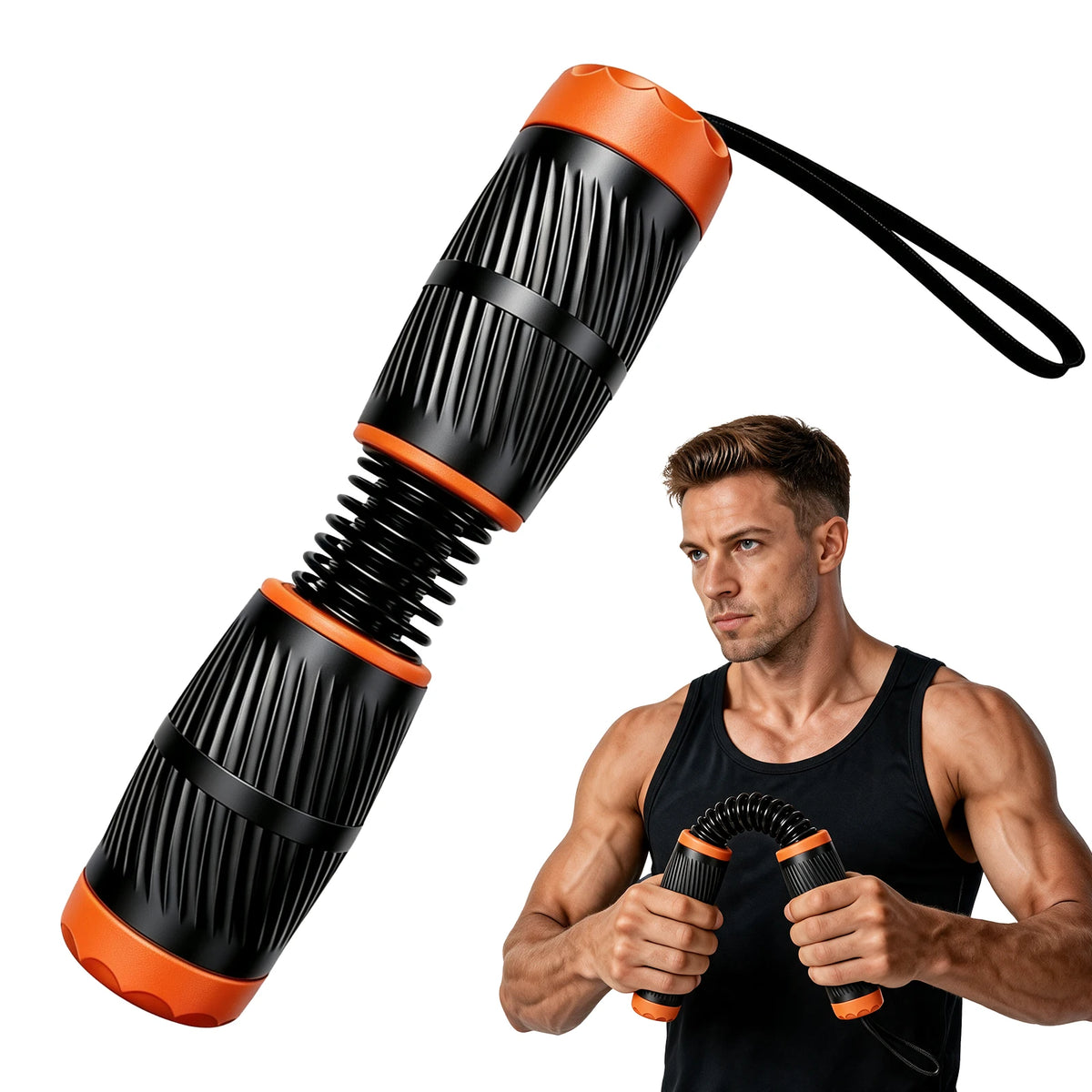 Fixed Resistance Wrist and Forearm Trainer, Hand Grip Strengthener & Arm Muscle Training Fitness Equipment for Home Gym