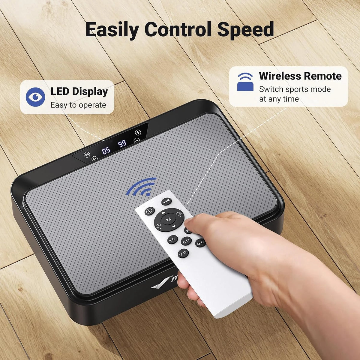 Vibration Plate Mini Low Noise LED Display Home Gym Equipment Fat Burning Weight Loss Whole Body Vibration Plate For Lymphatic Drainage Circulation Office Under Desk Compact Home Use