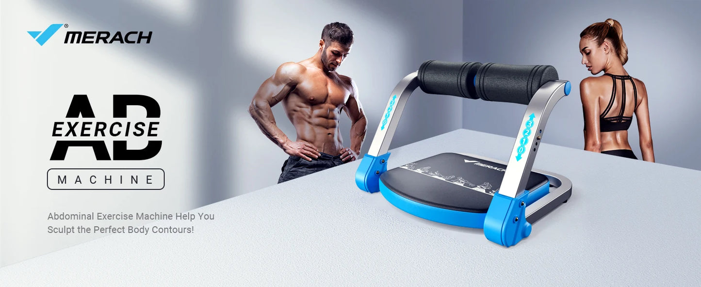 MERACH Ab Machine for Stomach Workout with 3 Adjustable Resistance&Automatic Rebound,Sit Up Machine with 330 LBS Weight Capacity