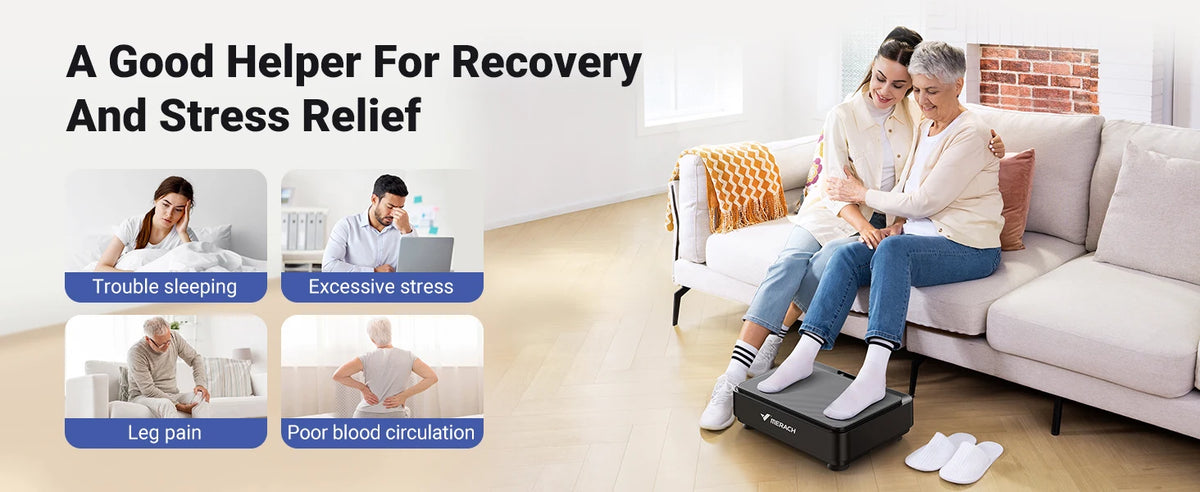 Vibration Plate Mini Low Noise LED Display Home Gym Equipment Fat Burning Weight Loss Whole Body Vibration Plate For Lymphatic Drainage Circulation Office Under Desk Compact Home Use