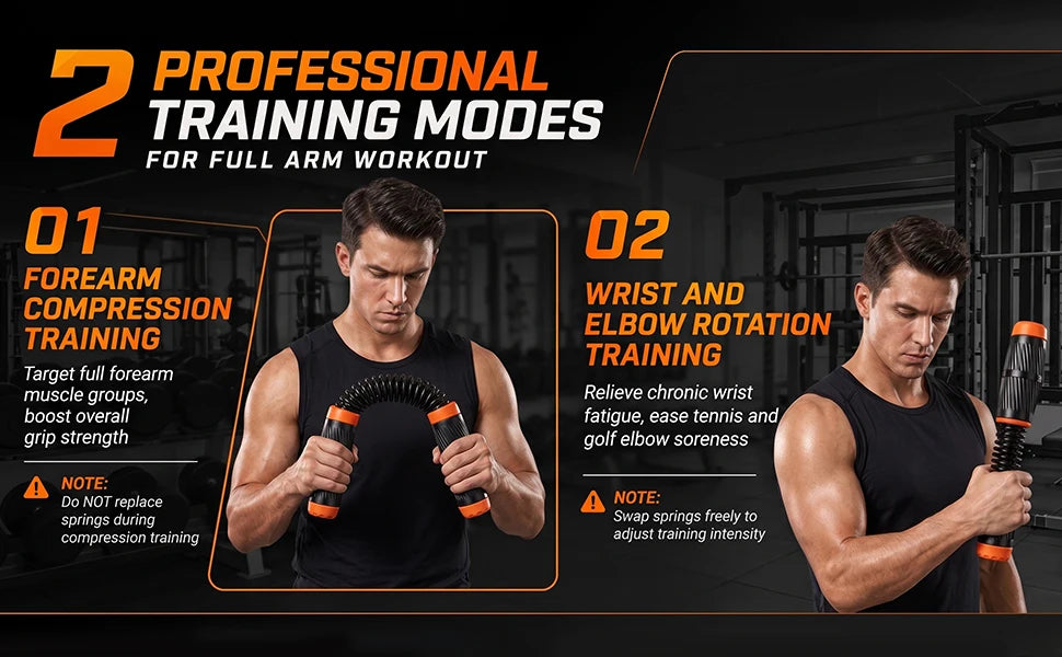 Fixed Resistance Wrist and Forearm Trainer, Hand Grip Strengthener & Arm Muscle Training Fitness Equipment for Home Gym