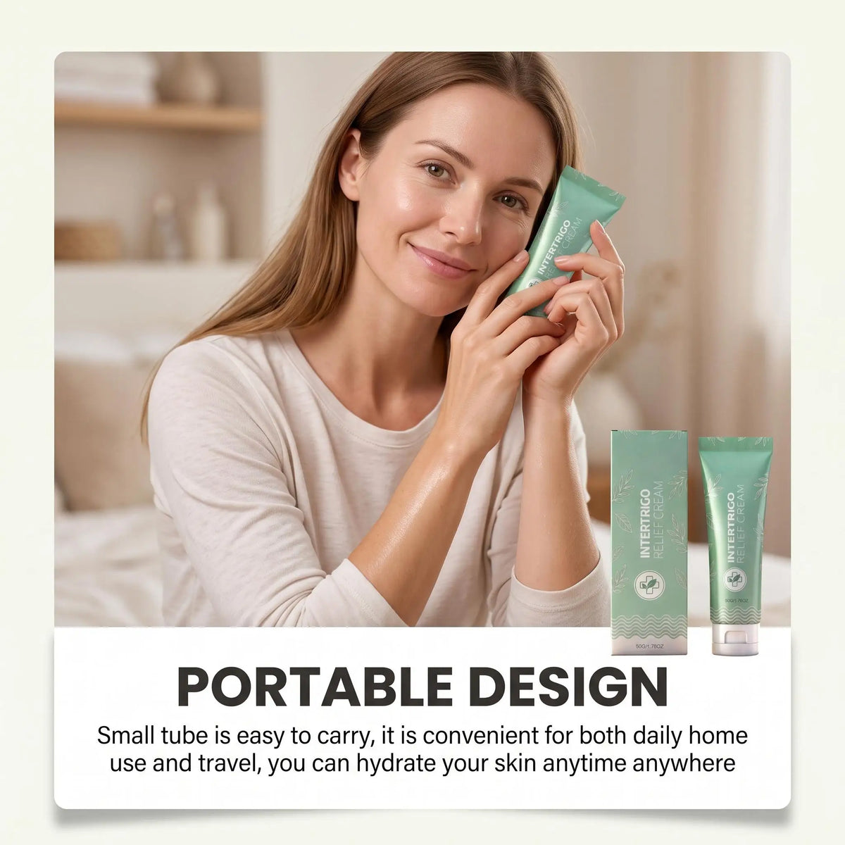 Intertrigo Relief Cream Melaleuca Alternifolia Leaf Oil Soothe Discomfort Calm Redness Mild Non Irritating Long Lasting Moisturizing Improve Skin Health Gentle Body Care