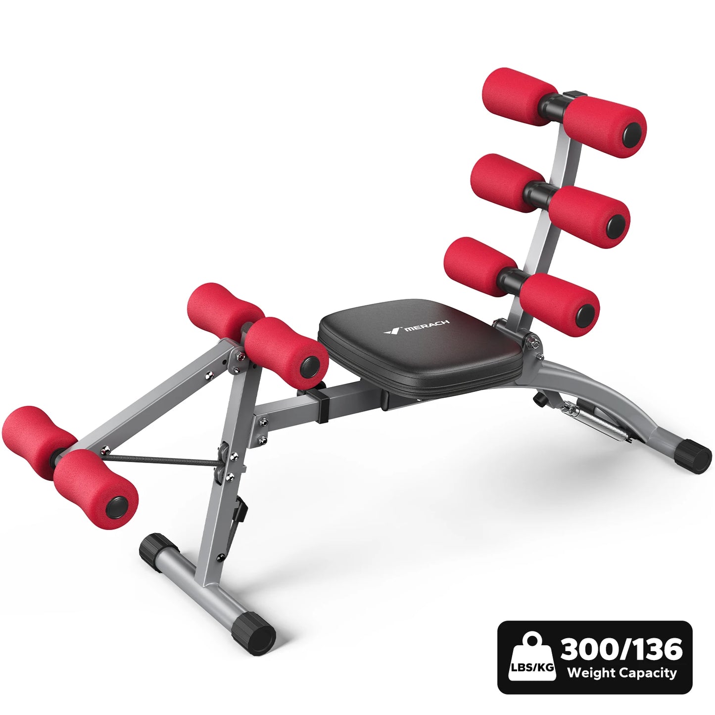 MERACH Ab Machine Multi-Functional Adjustable Ab Trainer Workout Bench for Home Gym Sit Up Machine for Abdominal Exercise Chair