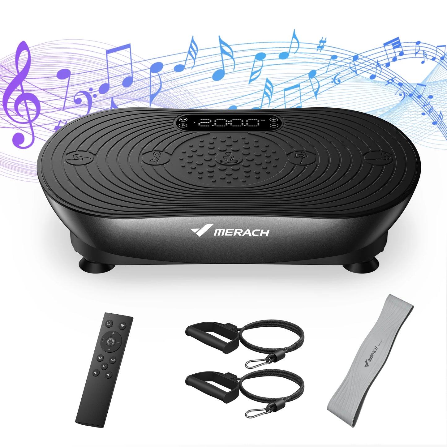 MERACH Vibration Plate V33 Pro for Weight Loss & Shaping: 99 Speed Levels, Enhanced Vibration, Bluetooth Speaker, LED Touchscreen