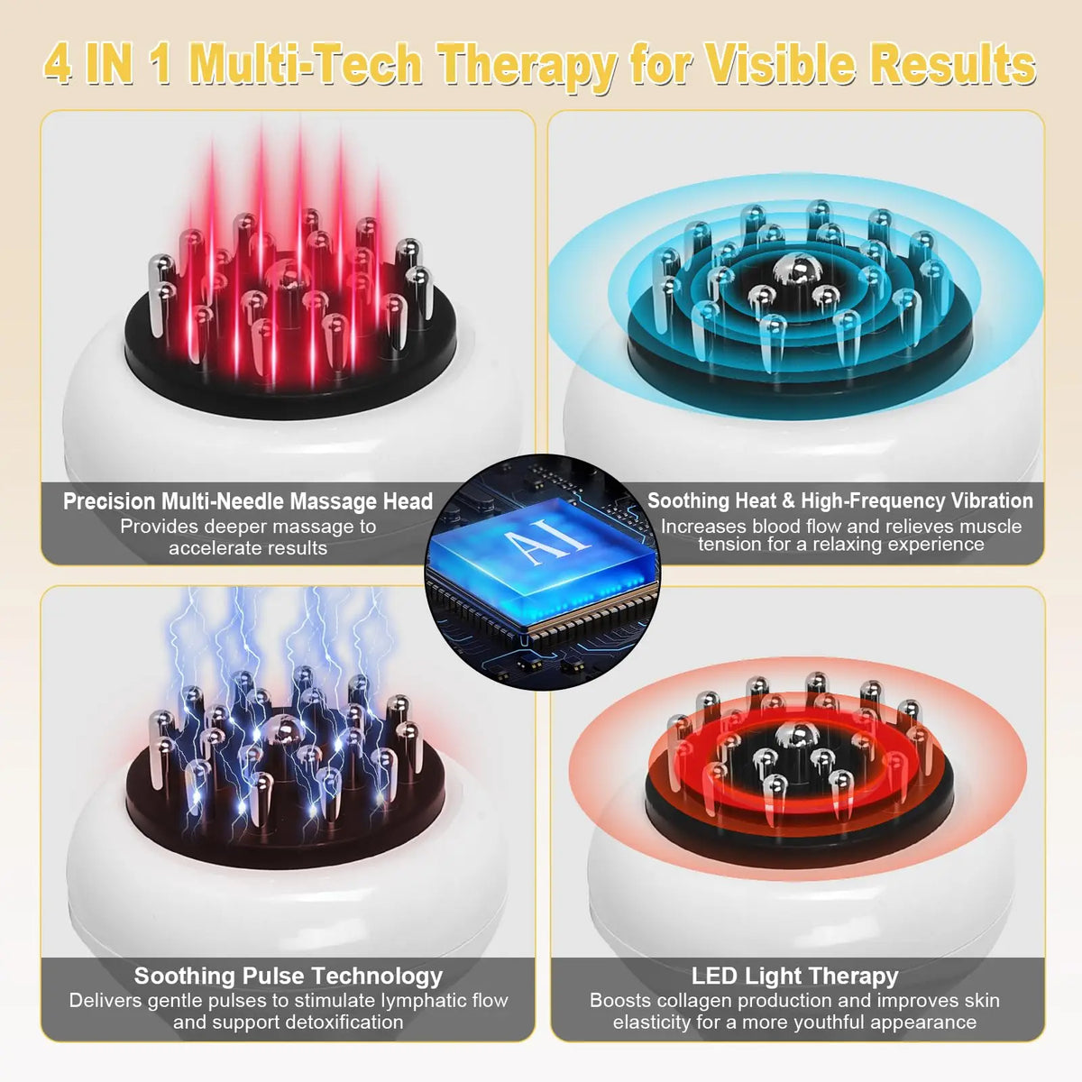 KTS Abdominal Massager Red Light Therapy Belly Waist Massage Device with Hot Compress Vibration Pulse 3 Modes 9 Adjustable Levels Digital Display Handheld Body Sculpting Cellulite Massager for Women Stomach Waist Home Fitness