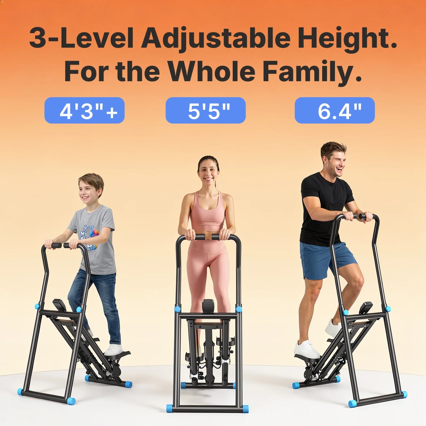 MERACH Stair Stepper Foldable Full Body Workout Silent Multi-functional Adjustable Fitness Climbing Machine for Home Use Exercise Running Sweating