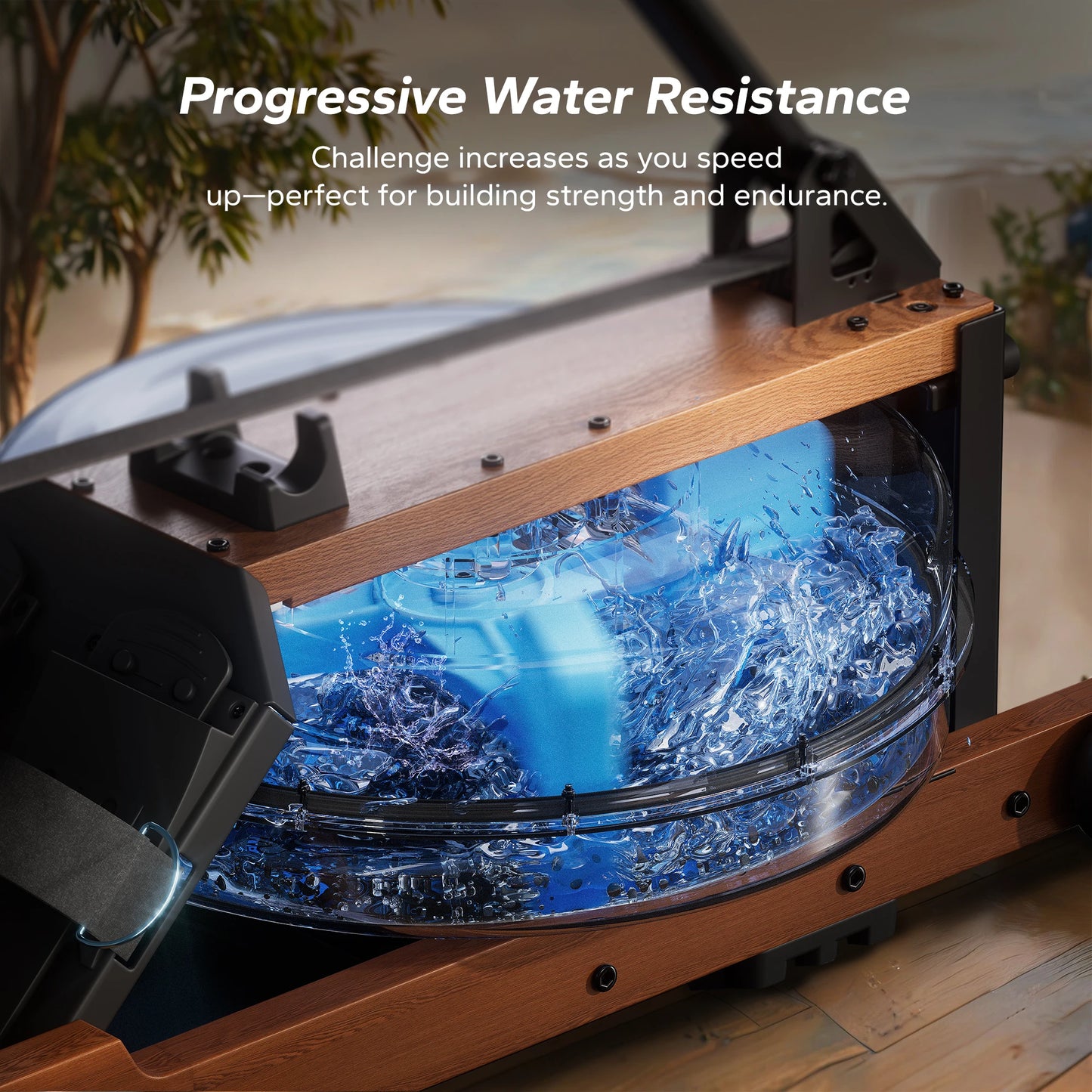 MERACH Water Rowing Machines for Home, Foldable Row Machine with 400LBS Weight Capacity, Dedicated Monitor and Comfortable Seat