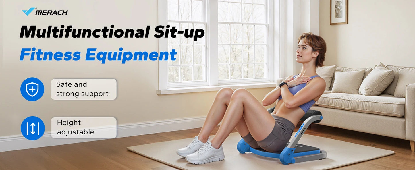 MERACH Ab Machine Abdominal Trainer With 3 Adjustable Resistance Levels For Home Automatic Rebound Ab Crunch Machine For Core Workout Automatic Rebound Ab Crunch Machine For Home Gym Stomach Workouts