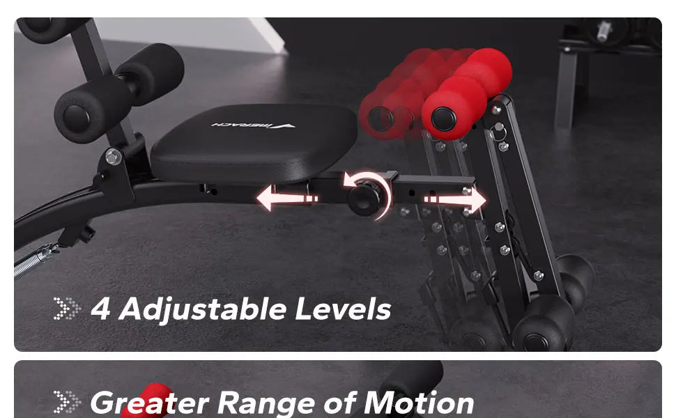 MERACH Ab Machine Multi-Functional Adjustable Ab Trainer Workout Bench for Home Gym Sit Up Machine for Abdominal Exercise Chair