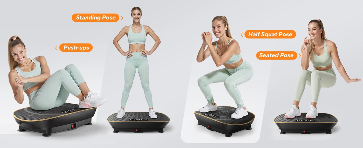 MERACH Vibration Plate Exercise Machine Whole Body Workout Power Vibrate Fitness Platform Vibration Weight Loss&Shaping