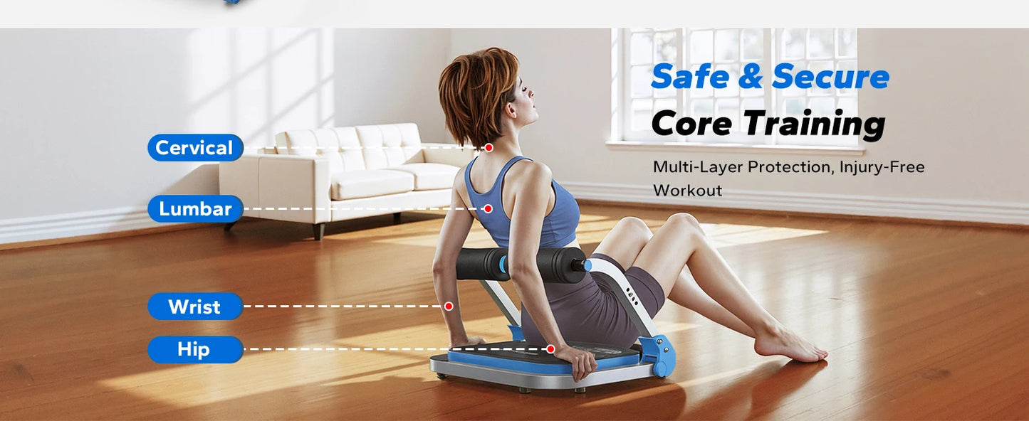 MERACH Ab Machine Abdominal Trainer With 3 Adjustable Resistance Levels For Home Automatic Rebound Ab Crunch Machine For Core Workout Automatic Rebound Ab Crunch Machine For Home Gym Stomach Workouts