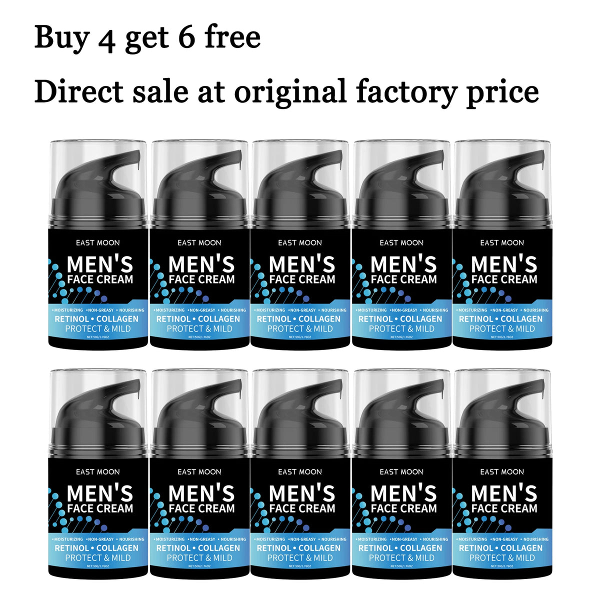 50G Men Face Cream Daily Hydrating Improve Skin Texture Revitalizing Skin Enhance Smoothness Tightening Non-greasy Lifting Men Facial Lotion