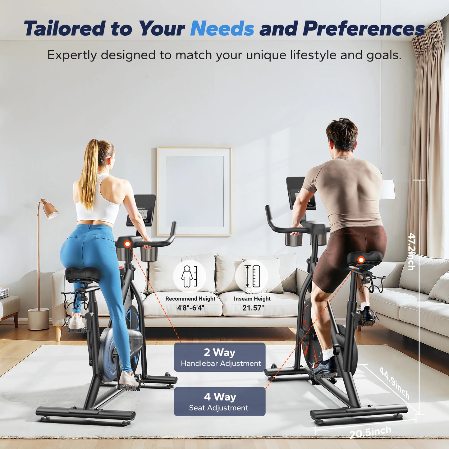 MERACH Exercise Bike S36 for Home Magnetic Indoor Cycling with Self-developed APP 330lbs Capacity & Comfortable Seat Cushion