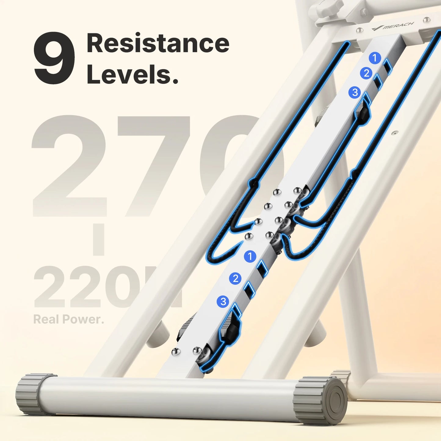 MERACH Stair Stepper For Home Gym Full-Body Workout Fat Burning Weight Loss Foldable Quiet Low Noise Adjustable Resistance Vertical Climber Cardio Exercise Machine Beginner Friendly Easy To Use