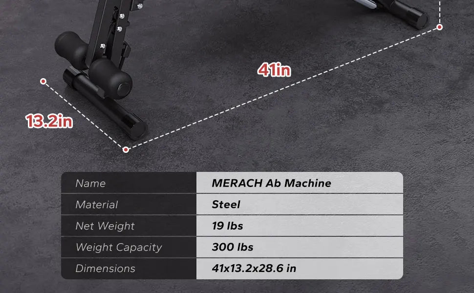MERACH Ab Machine Multi-Functional Adjustable Ab Trainer Workout Bench for Home Gym Sit Up Machine for Abdominal Exercise Chair