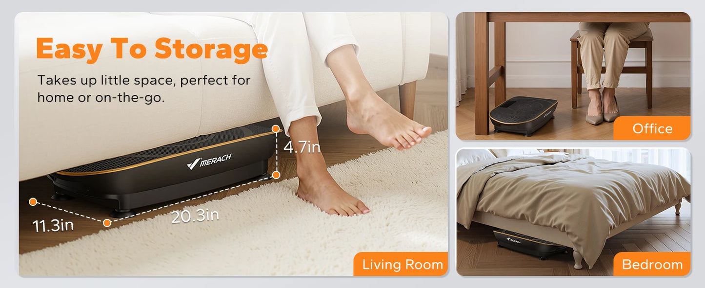 MERACH Vibration Plate Exercise Machine Whole Body Workout Power Vibrate Fitness Platform Vibration Weight Loss&Shaping