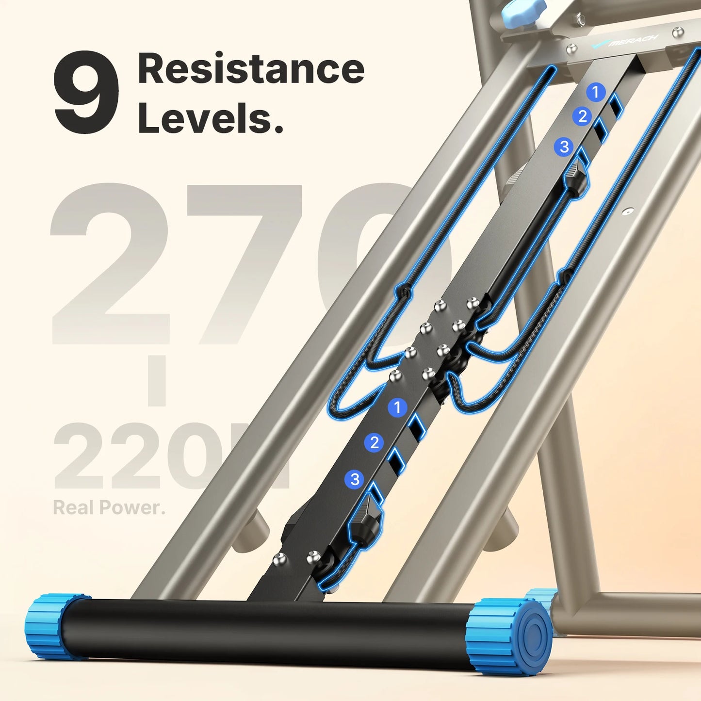 MERACH Stair Stepper Foldable Full Body Workout Silent Multi-functional Adjustable Fitness Climbing Machine for Home Use Exercise Running Sweating