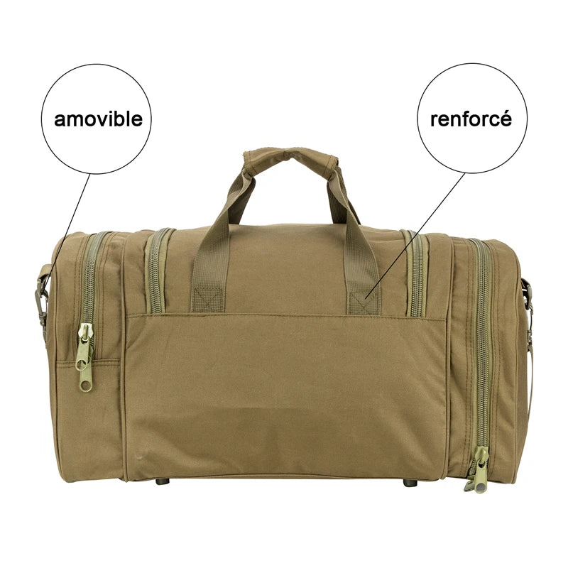 Military Tactical Travel Bag Men Outdoor Handbag Sports Luggage Bags Weekend Gym Hiking Trekking Bag with Shoes Compartment