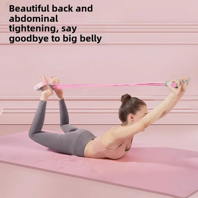 1pc Home Pedal Puller Fitness Set - Full Body Toner for Arms, Abs & Legs - Non-Slip Handles & Eco-Friendly Latex Band for Women