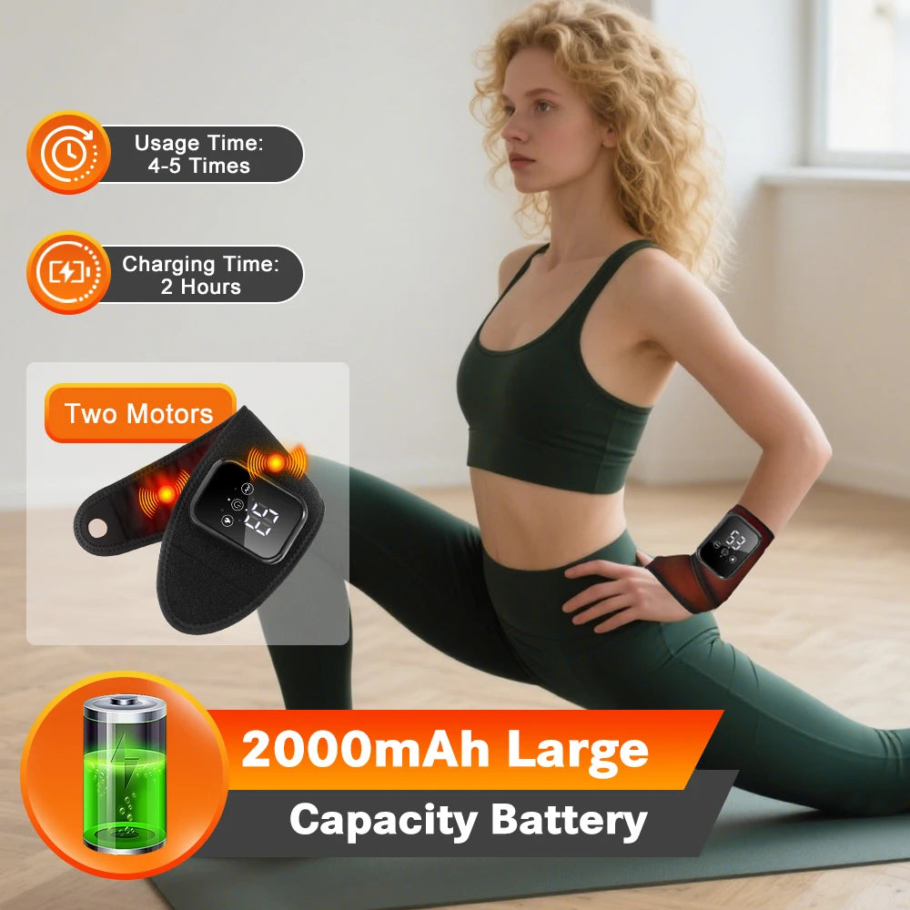 Electric Heating Wrist Massager Wrist Brace Protector Wrap 3 Vibration Modes Hand Massage 15 mins Timer