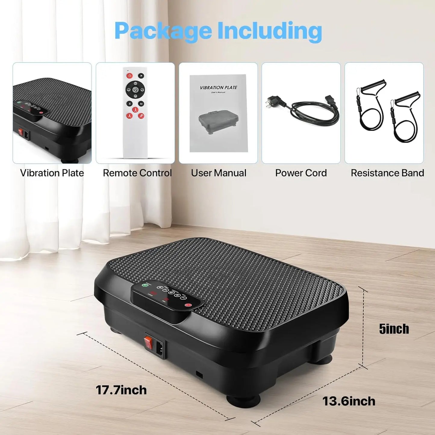 Whole Body Vibration Platform for Lymphatic Drainage & Weight Loss, Mini Shake Plate Fitness Equipment