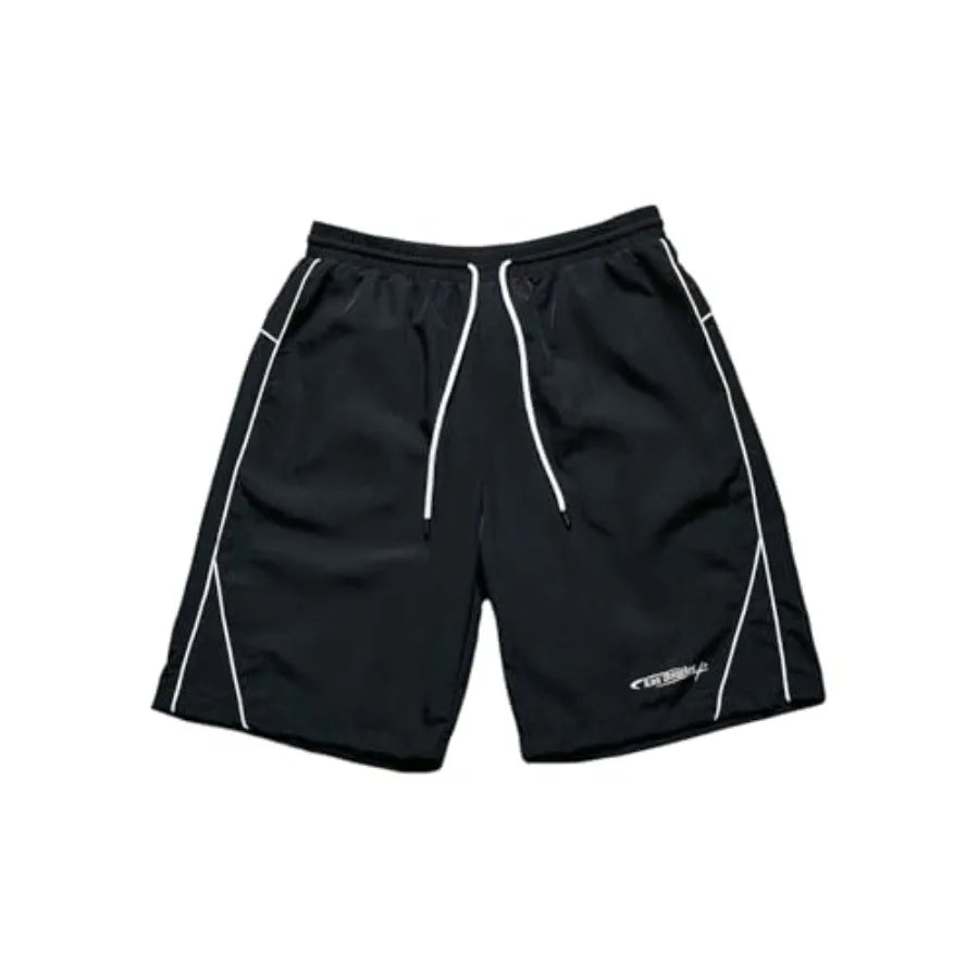 Men's Cargo Shorts Letter Drawstring Waist Gym Workout Running Casual Track Rave Shorts