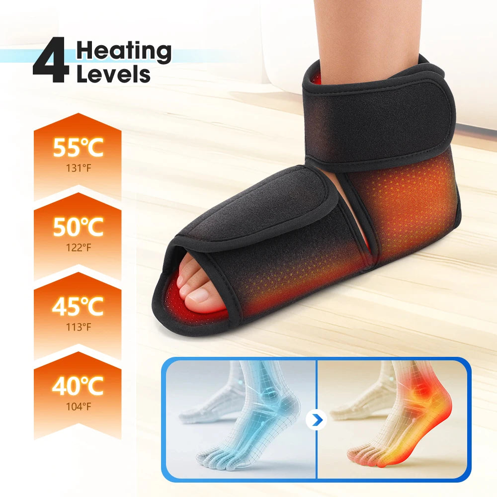 Wireless Air Pressure Ankle Massager,Electric Heating Foot Airbag Compression Massage,Ankle Joint Sole Kneading Muscle Relax