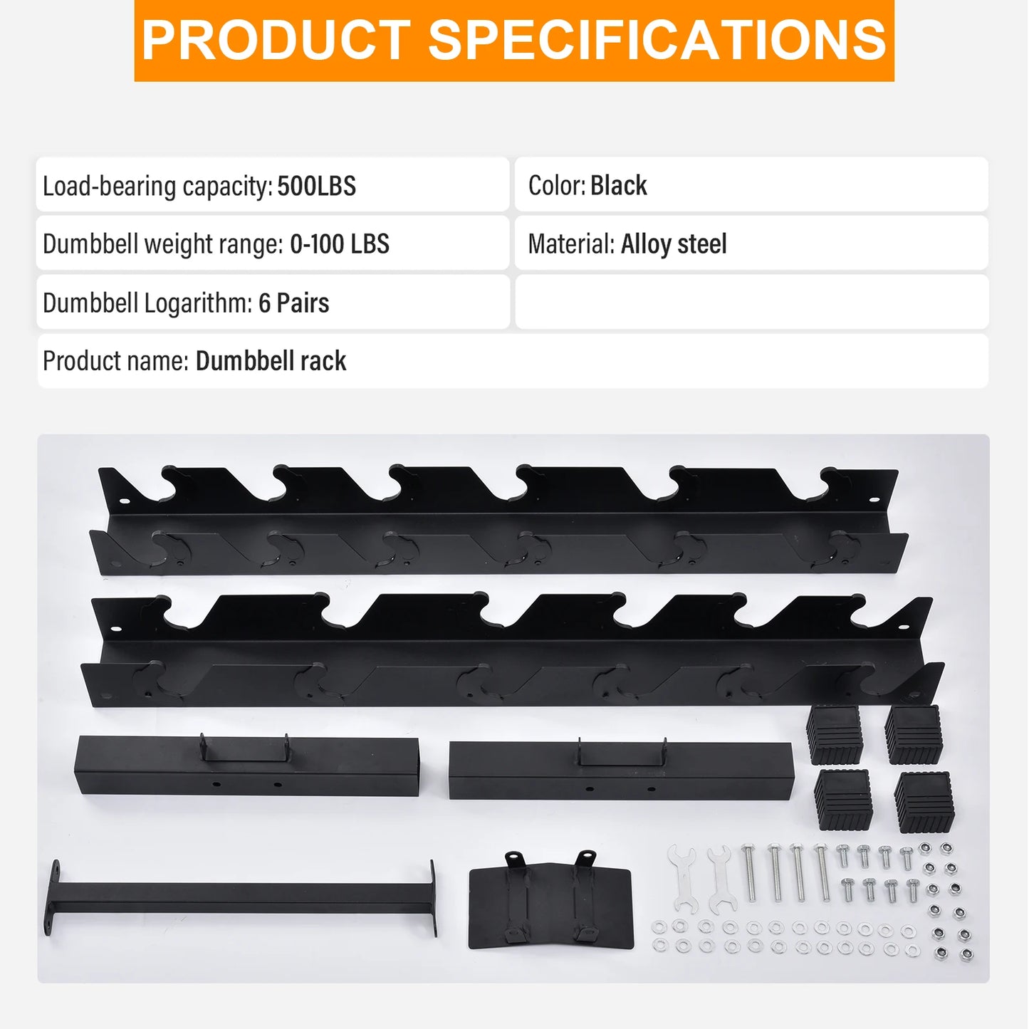 Dumbbell Rack Stand Heavy Duty， Space Saving Tree Shape Weight Storage Organizer for 6 Pairs Hex Dumbbells， 6 Tier Dumbbell Weight Rack for Dumbbell Set， Home Gym Workout Commercial Gym Strength Training