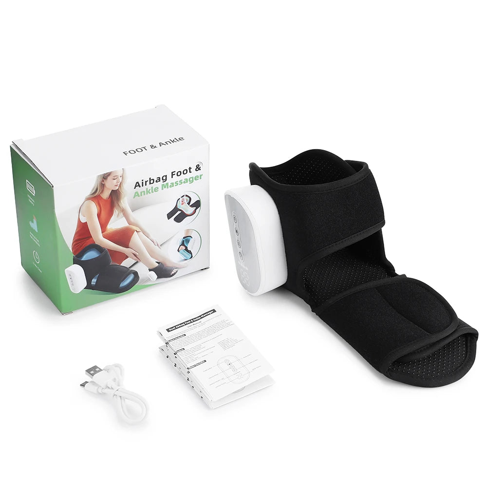 Wireless Air Pressure Ankle Massager,Electric Heating Foot Airbag Compression Massage,Ankle Joint Sole Kneading Muscle Relax