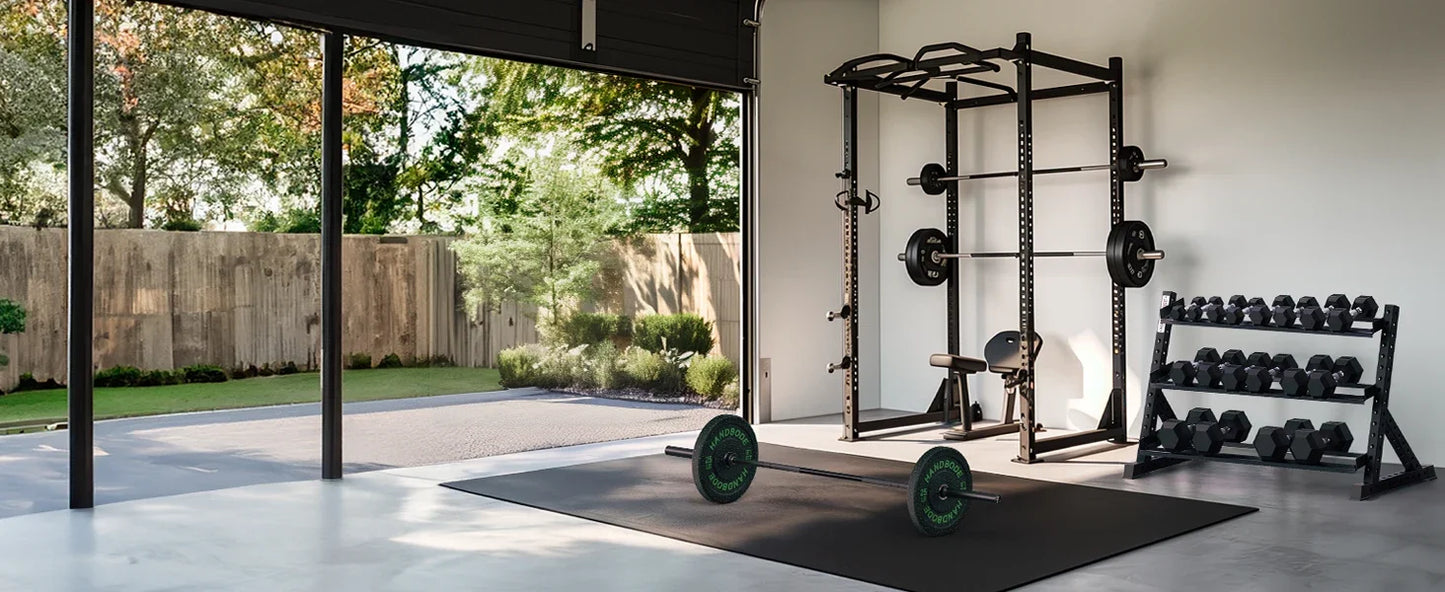 HANDBODE Rubber Coated Hex Dumbbell Set with A-Frame Rack, 100 lb - 550 lb Multiple Options Weight, Hexagon Non