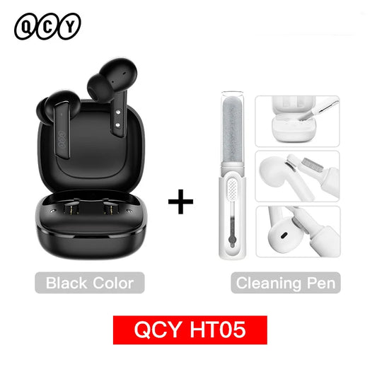 QCY HT05 MeloBuds ANC Wireless Bluetooth 5.2 Earphones 40dB Active Noise Cancellation Headset In-Ear Mics Handfree Phone Earbuds