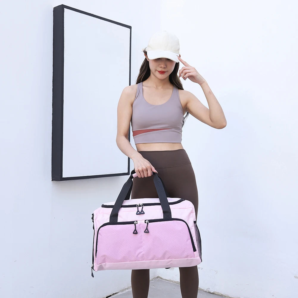 Travel Duffle Bag with Shoe Compartment and Wet Pocket Gym Bag Carry On Weekender Bag for Women and Men for Travel Workout Sport