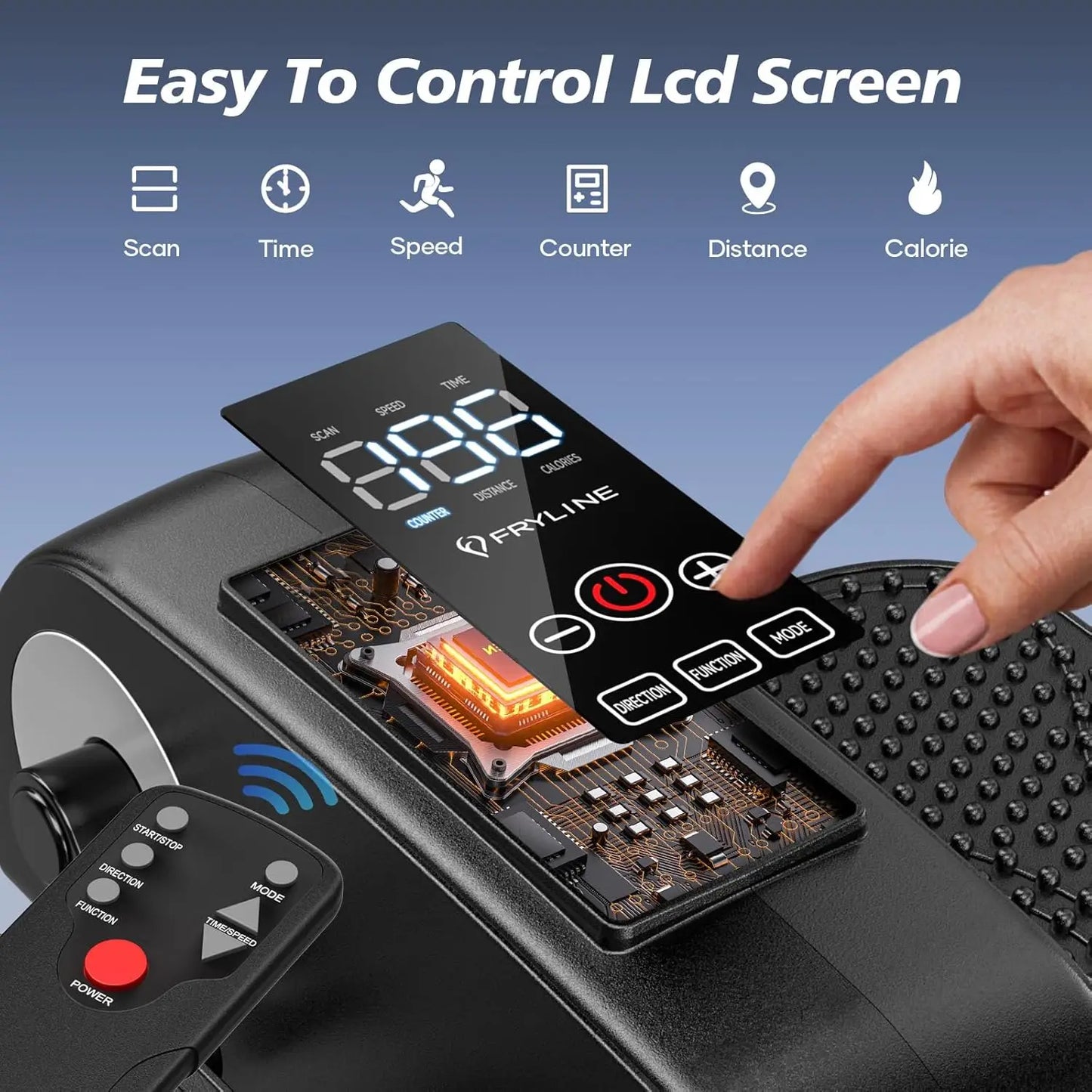 Under Desk Elliptical Machine for Seniors, Mini Leg Exerciser with Remote, Quiet Portable Electric Seated Foot Pedal Exerciser for Home Office