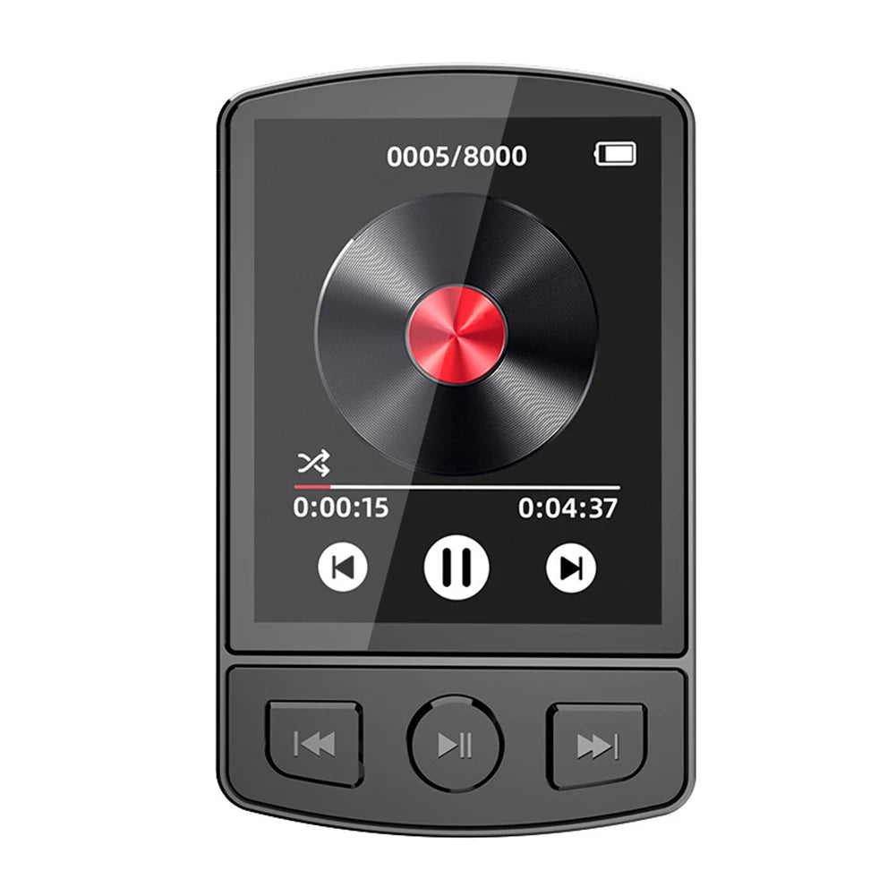 MP3 Player Portable Sport Clip Walkman Button Bluetooth-Compatible 5.2 Music Player 1.8inch Screen with FM Radio E-Book