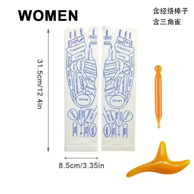 1 Set Socks Acupressure Foot Care Massage Relieve Tired Feet Massager Reflexology Socks Foot Acupoint Massage Tool Physiotherapy